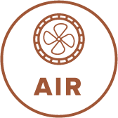Ventilatore per la produzione di aria calda.