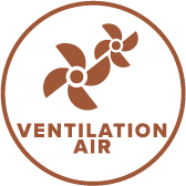 Gli inserti Moretti Design sono dotati di due ventilatori tangenziali, che accelerano il riscaldamento della stanza fino a quattro volte rispetto alla convezione naturale.